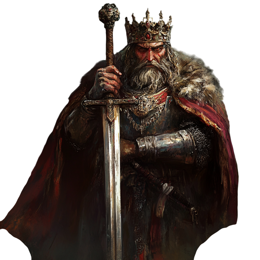 King with a sword